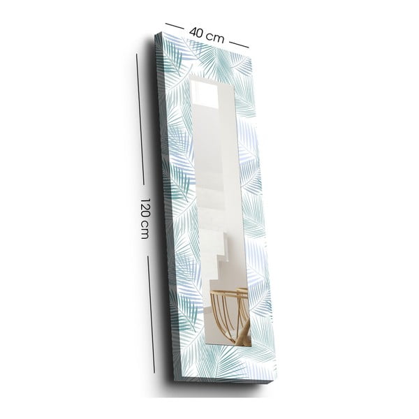 Lustro ścienne z drewnianą ramą 40x120 cm – Wallity-image-4