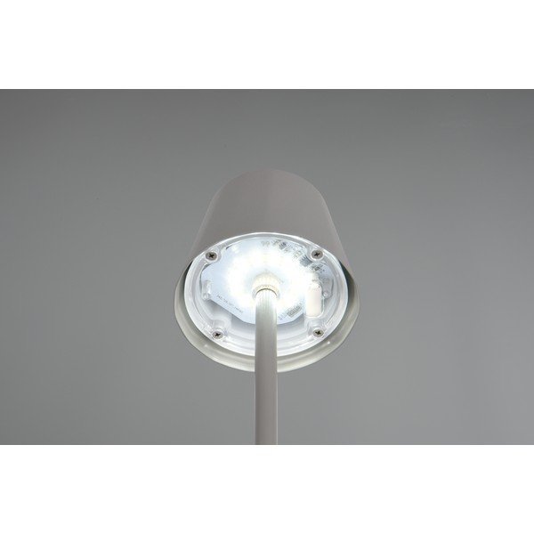 Szara lampa stołowa LED z metalowym kloszem (wysokość 21 cm) Diaz – Reality-image-3
