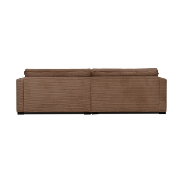 Jasnobrązowa sztruksowa sofa 266 cm Mobby – Scandic-image-3