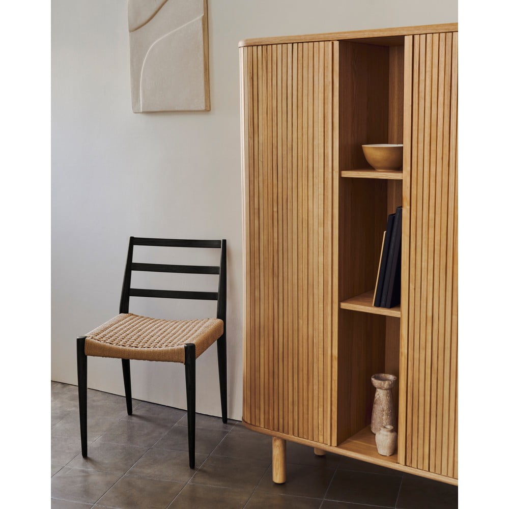 Szafka w dekorze jesionu z drzwiami przesuwnymi w naturalnym kolorze 110x160x40 cm Mailen – Kave Home (zdjęcie 6)