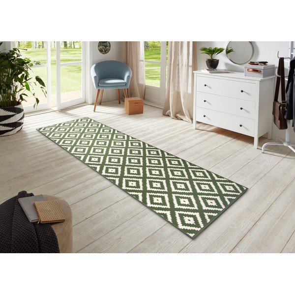 Zielony chodnik 200x80 cm Diamond – Hanse Home-image-1