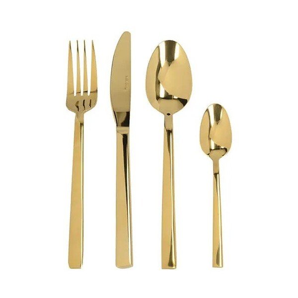 Sztućce 16 szt. ze stali nierdzewnej w kolorze złota Diseno – Mikasa