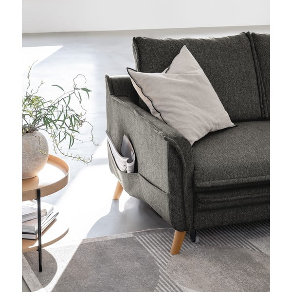 Ciemnoszary rozkładany narożnik (prawostronny) Charming Charlie – Miuform-image-4