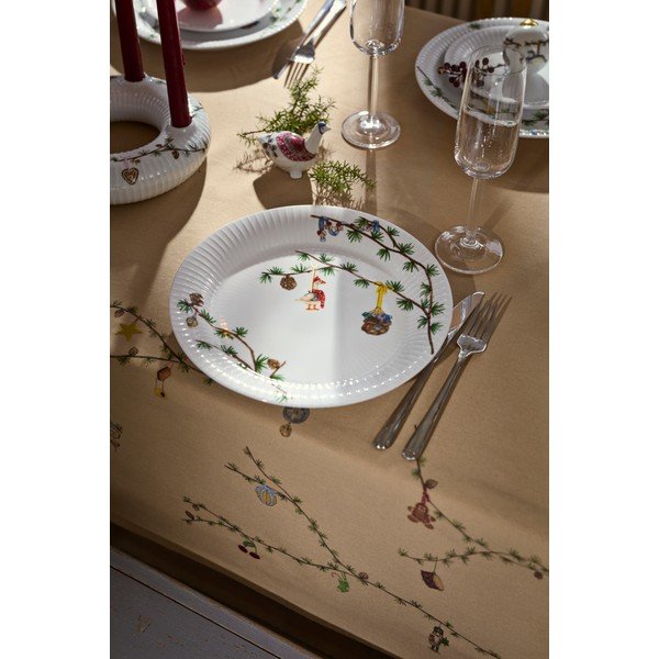 Biały porcelanowy talerz ze świątecznym motywem ø 27 cm Hammershøi Christmas – Kähler Design-image-1