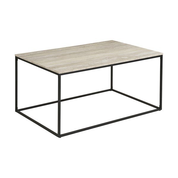 Czarny/beżowy stolik w dekorze kamienia 60x90 cm Vita – House Nordic