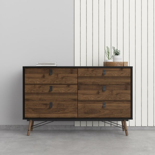 Ciemnobrązowa komoda Tvilum Ry, 150 x 95 cm-image-1
