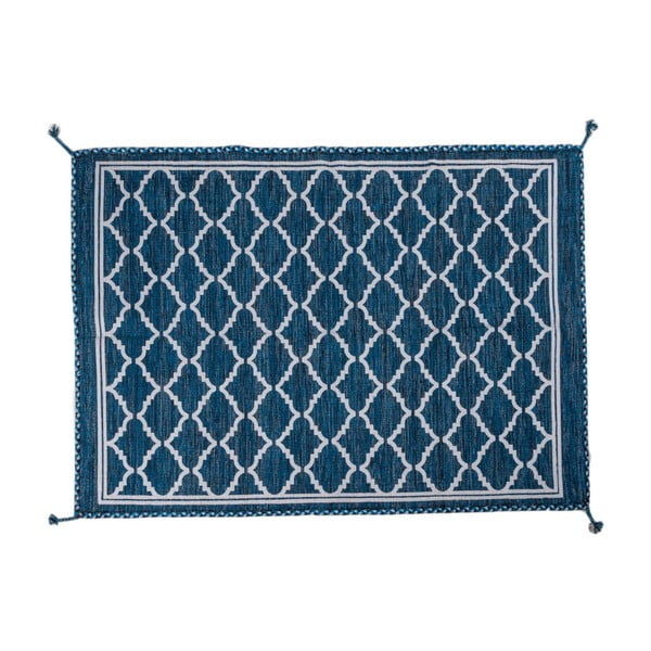 Niebieski dywan ręcznie tkany Navaei & Co Kilim Ethnic 206, 180x120 cm
