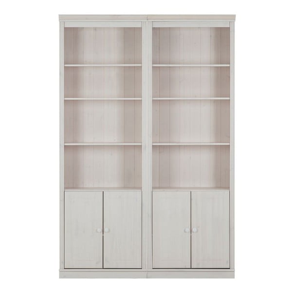 Biały regał z litego drewna sosnowego 148x223 cm Anita – Støraa