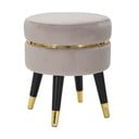 Beżowy aksamitny podnóżek Paris – Mauro Ferretti