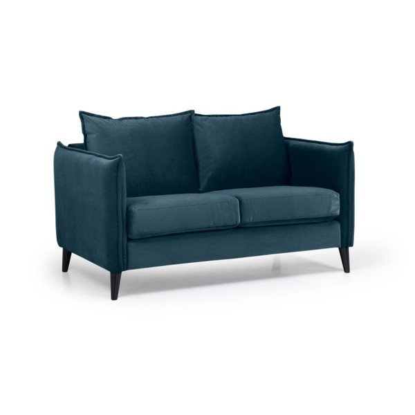 Niebieska aksamitna sofa Scandic Leo, 145 cm-image-2