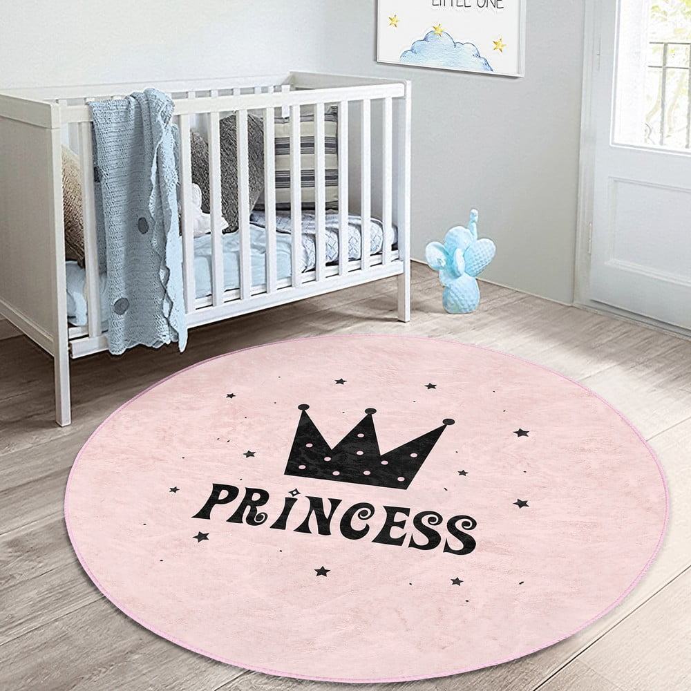 Różowy dywan dziecięcy ø 120 cm Comfort – Mila Home (zdjęcie 3)