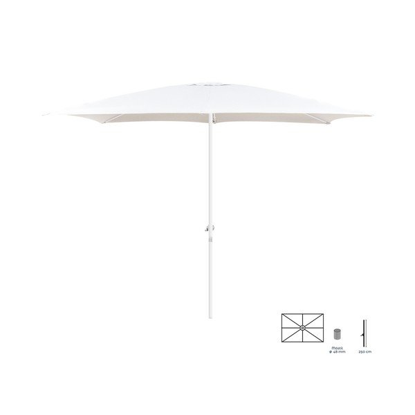 Biały parasol ogrodowy ø 300 cm Alba – LDK Garden-image-3