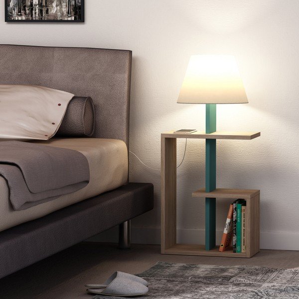 Turkusowa lampa stojąca Homitis Saly-image-1