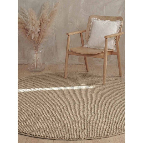 Wełniany okrągły dywan tkany ręcznie w naturalnym kolorze ø 200 cm Richmond Diana – Ted Baker-image-2