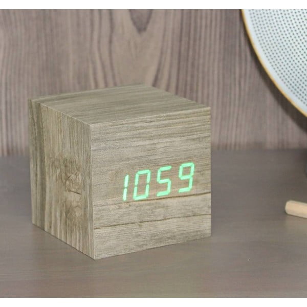 Budzik cyfrowy Wooden Cube Click – Gingko-image-1