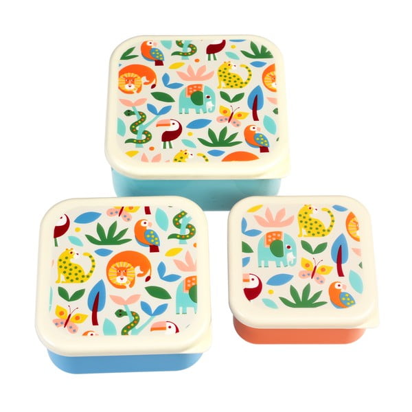 Pojemniki śniadaniowe dla dzieci 3 szt. Wild Wonders – Rex London