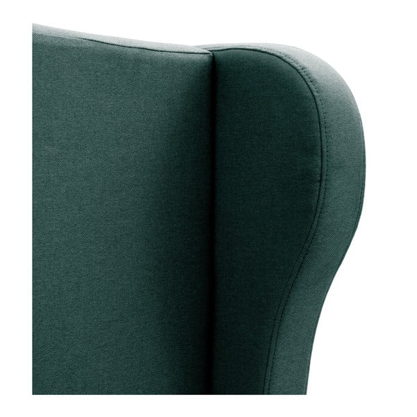 Ciemnoturkusowe łóżko z czarnymi nogami Vivonita Windsor, 160x200 cm-image-3