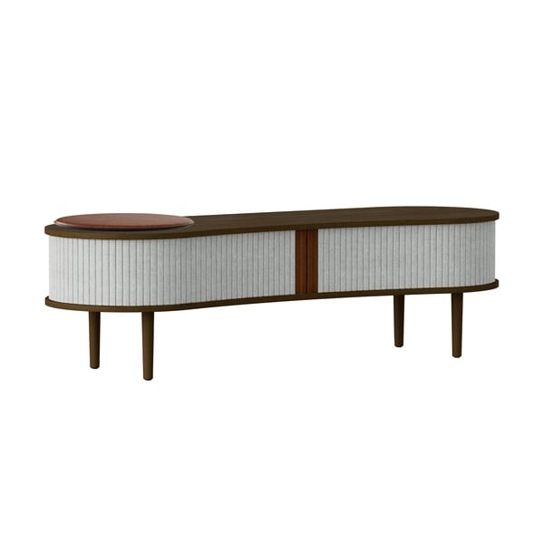 Szaro-brązowa szafka pod TV w dekorze dębu 140x40 cm Audacious – UMAGE-image-4