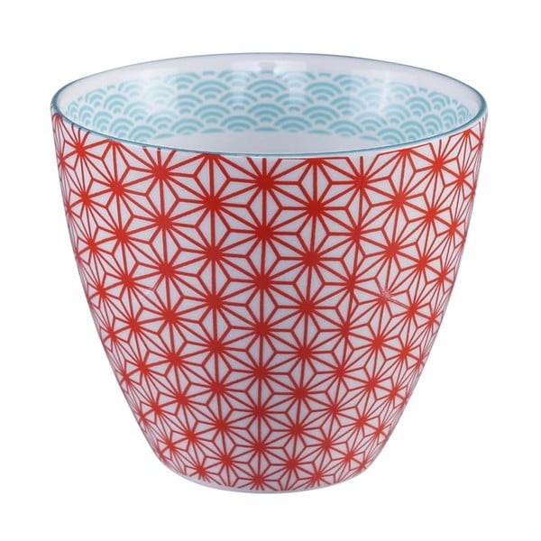 Czerwono-biały kubek do herbaty Tokyo Design Studio Star/Wave, 350 ml