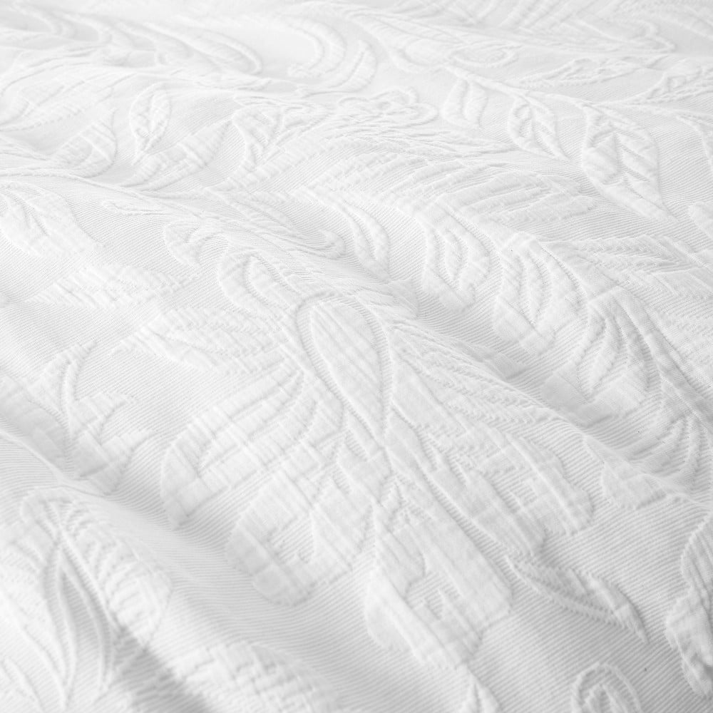 Biała pościel jednoosobowa żakardowa 135x200 cm Fleur Matelassé – Bianca (zdjęcie 5)