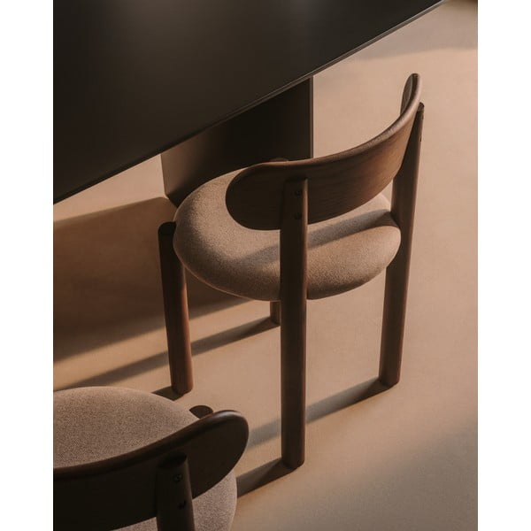 Brązowo-kremowe krzesła z litego drewna dębowego zestaw 2 szt. Nebai – Kave Home-image-2