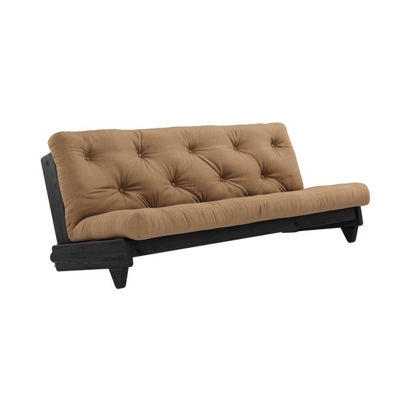 Sofa rozkładana z brązowym pokryciem Karup Design Fresh Black/Mocca-image-1