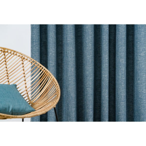 Niebieska zasłona 140x245 cm Riva – Mendola Fabrics-image-1