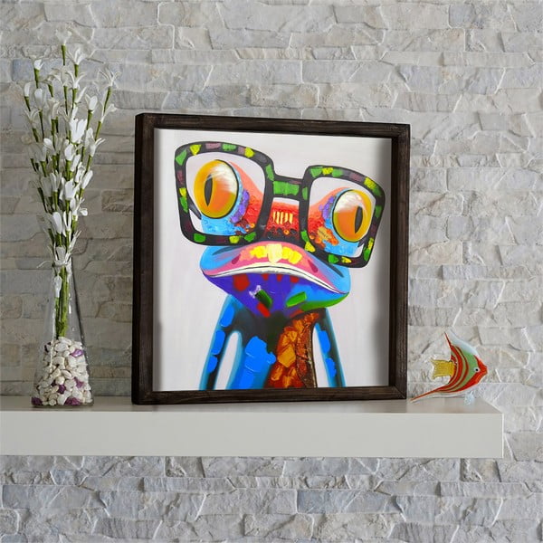 Obraz dekoracyjny w ramie Frog, 34x34 cm-image-1