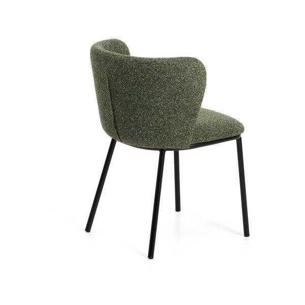 Zielony tapicerowany fotel jadalniany Ciselia – Kave Home-image-4