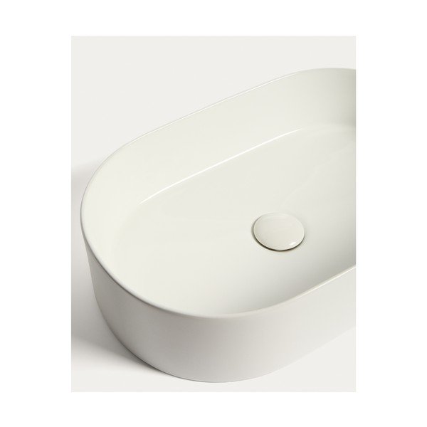 Biała ceramiczna umywalka 50x31 cm Ovara – Kave Home-image-3
