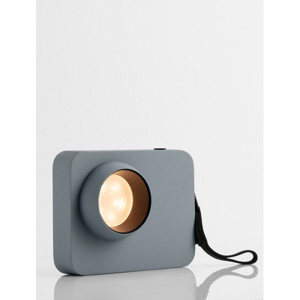 Szaroniebieska metalowa lampa stołowa LED ze ściemniaczem (wysokość 11 cm) Kedros – Nova Luce-image-1