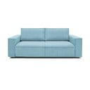 Miętowa sztruksowa rozkładana/ze schowkiem sofa 245 cm Nihad – Bobochic Paris