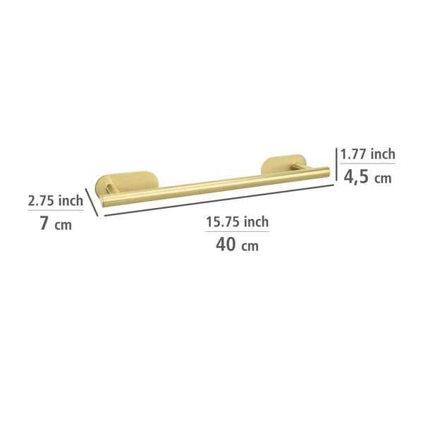 Samoprzylepny wieszak na ręczniki ze stali nierdzewnej Orea Gold – Wenko-image-4