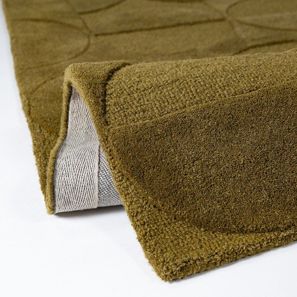 Ciemnozielony wełniany dywan tkany ręcznie 160x230 cm Gigi – Flair Rugs-image-4