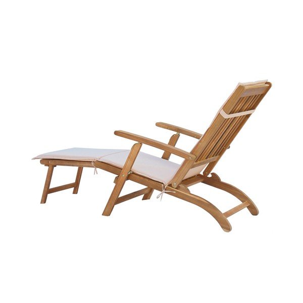 Biały leżak ogrodowy z drewna akacjowego SOB Garden-image-4