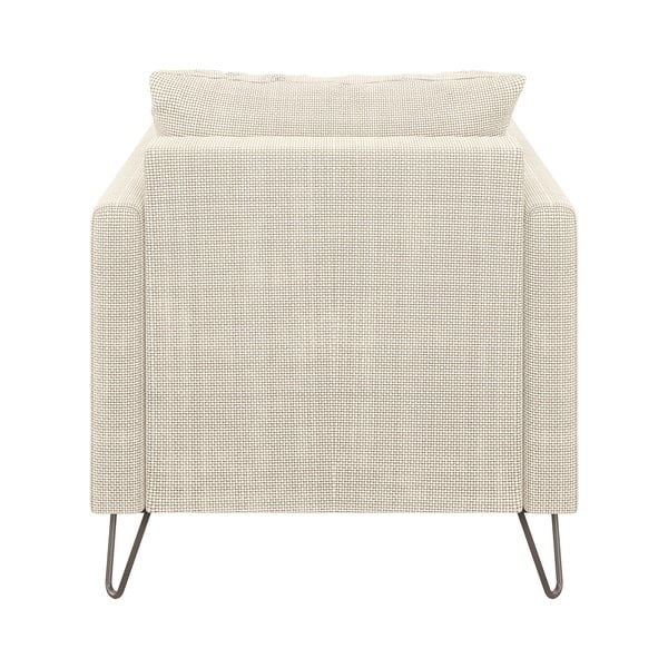 Kremowy fotel z tkaniny szenilowej Freya – Ropez-image-2