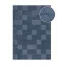 Ciemnoniebieski wełniany dywan tkany ręcznie 120x170 cm Checkerboard – Flair Rugs