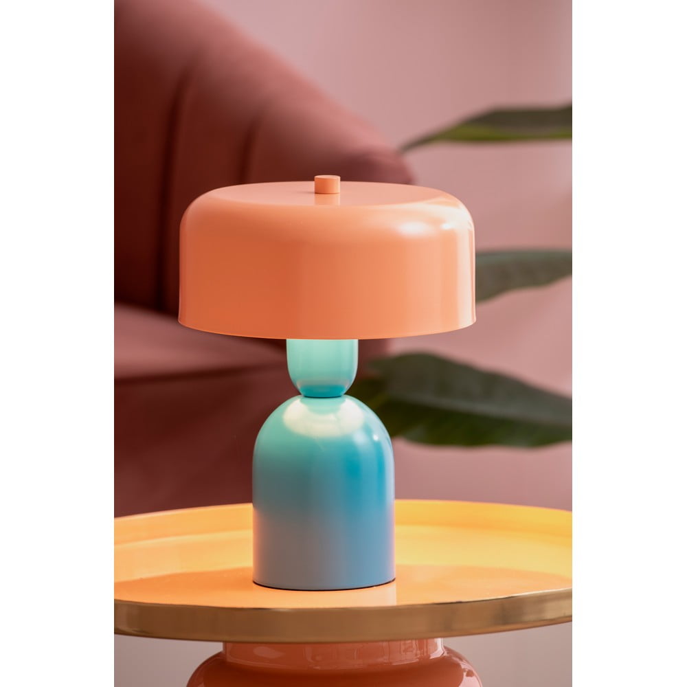 Niebieska/pomarańczowa lampa stołowa (wysokość 24 cm) Double Funky – Leitmotiv (zdjęcie 2)