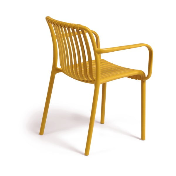Musztardowe krzesło ogrodowe Kave Home Isabellini-image-4