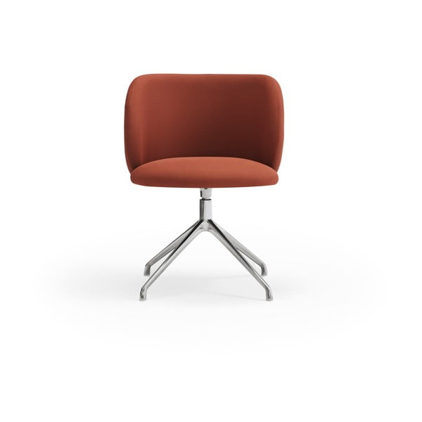 Ceglasty tapicerowany fotel jadalniany Mogi – Teulat-image-1