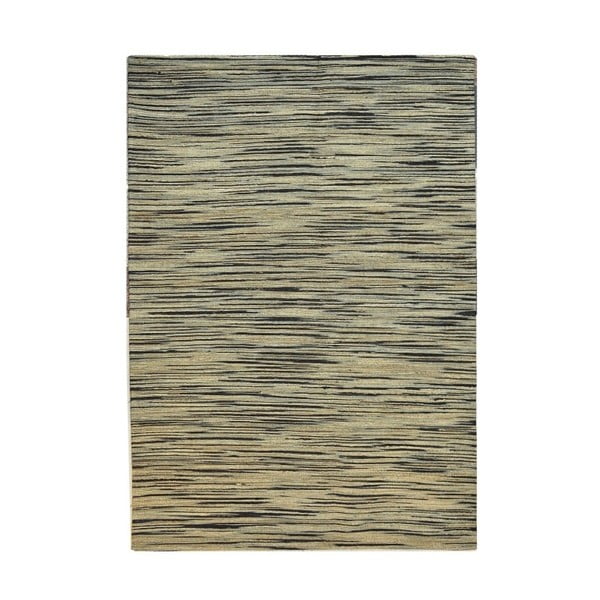 Beżowo-czarny dywan jutowy The Rug Republic Shiro, 230x160 cm