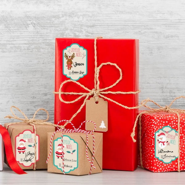 Komplet 6 świątecznych etykiet Ambiance Tags For Gifts