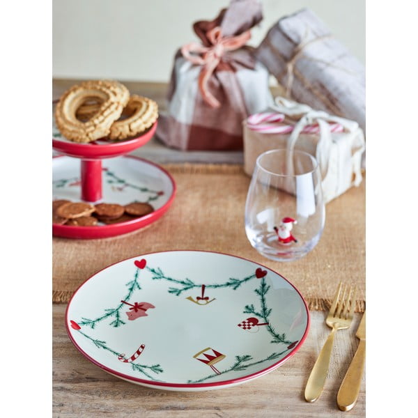 Kremowy kamionkowy talerz ze świątecznym motywem ø 25,5 cm Yule – Bloomingville-image-1