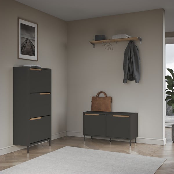 Antracytowa szafka na buty Tenzo Switch, 94x53,5 cm-image-1