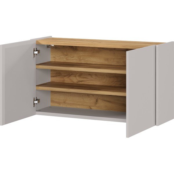 Kremowa szafka w dekorze dębu wisząca 93x52x29 cm Libbiano – Germania-image-1