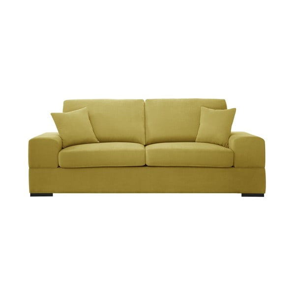 Żółta rozkładana sofa 3-osobowa Jalouse Maison Dasha