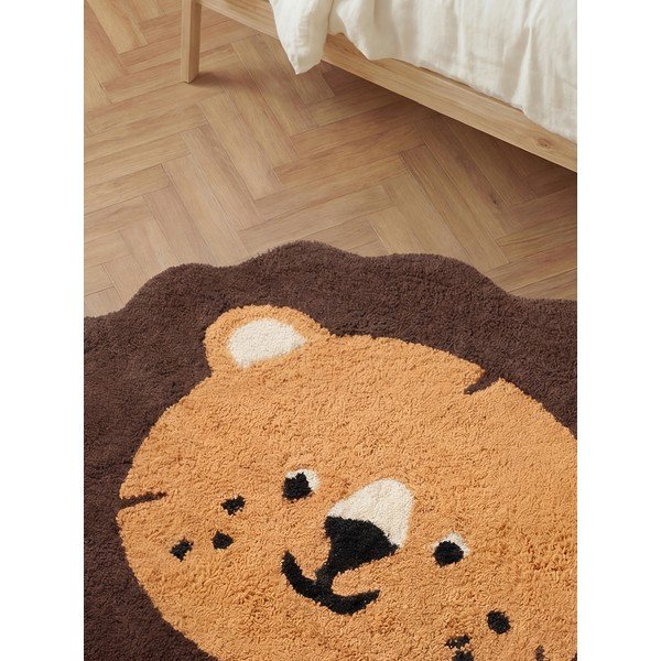 Pomarańczowy/brązowy bawełniany dywan dziecięcy odpowiedni do prania/tkany ręcznie 112x120 cm Snuggle Lea – Hanse Home-image-2