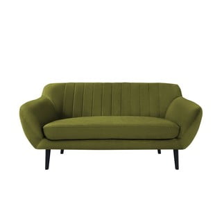 Zielona aksamitna sofa Mazzini Sofas Toscane, 158 cm