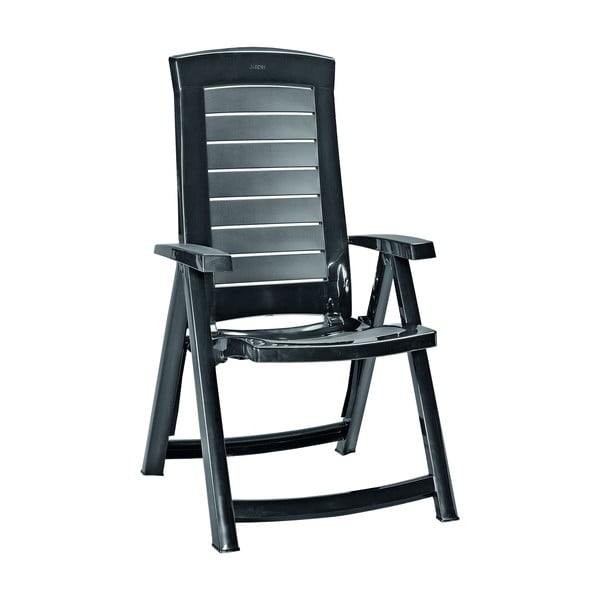 Ciemnoszare plastikowe krzesło ogrodowe Aruba – Keter