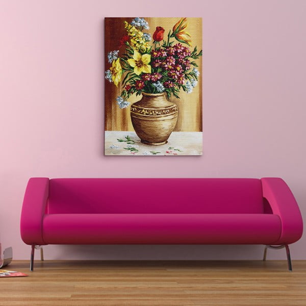 Obraz na płótnie "Wazon pełen kwiatów", 50x70 cm